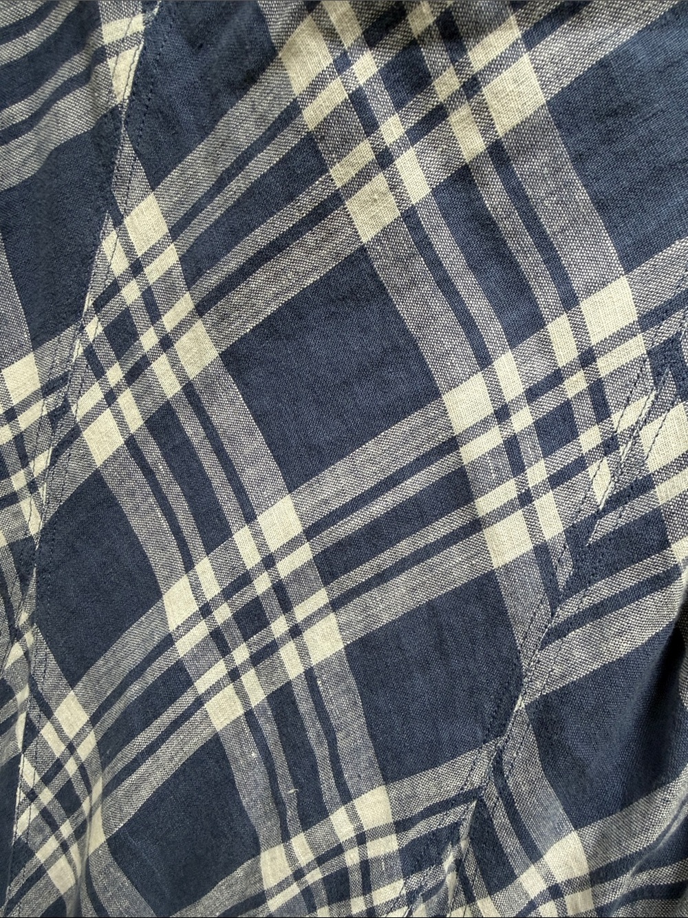 Polo by Ralph Lauren Navy and White Plaid Maxi Skirt - Picture 3 of 3
